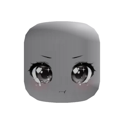 cute pouting anime (black)