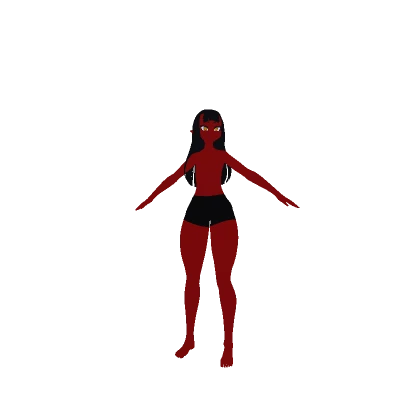 Meru Demon girl glowing