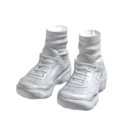 White Sneakers w Socks - SOFI TUKKER