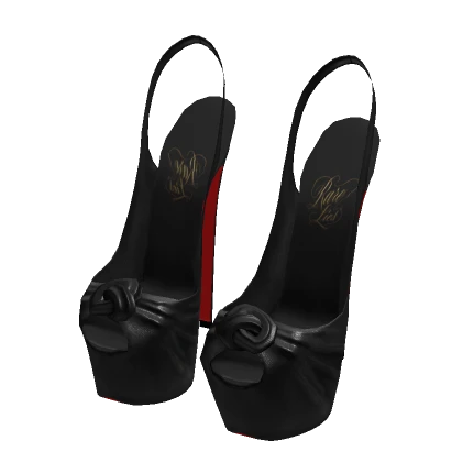 2012 Syaa Slingback Platform Heels | Black