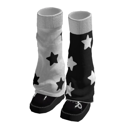🍀Y2K Cute Leg Warmers W Shoes (Black&White)