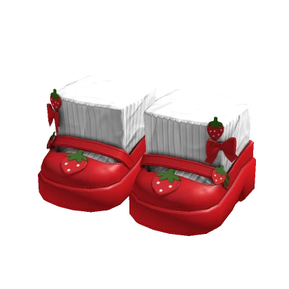 Strawberry Lolita Doll Shoes 3.0