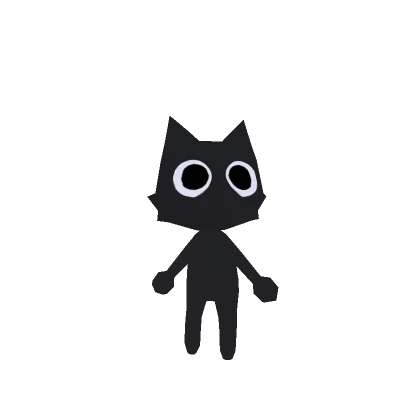 Mini Black Cat Neon [Eyes Recolorable]