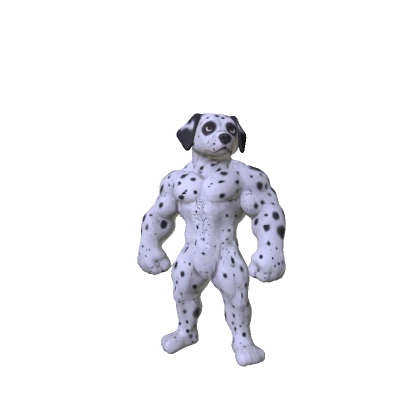 Bodybuilder Dalmation Dog