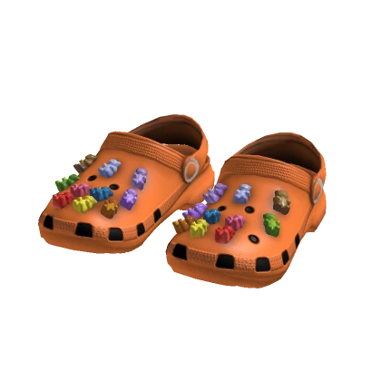 Orange Gummy Bear Clogs