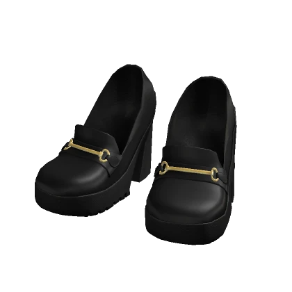 ✨ Loafy Vibes Black School shoes