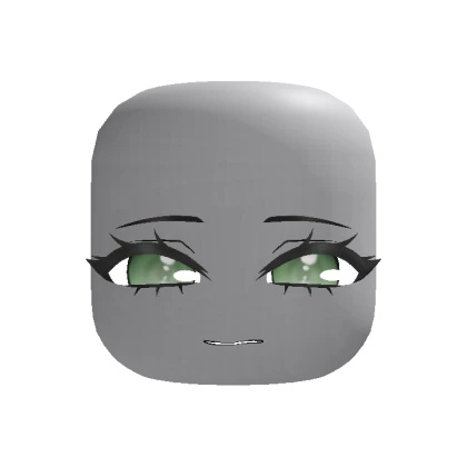 Cute Sleepy Chibi Face - Green