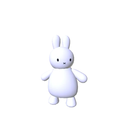 Cute White Miffy Bunny