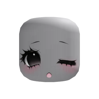 winky kawaii chibi face