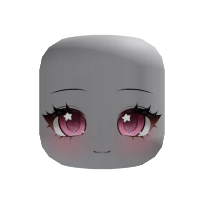 kawaii starstruck chibi face (recolorable)