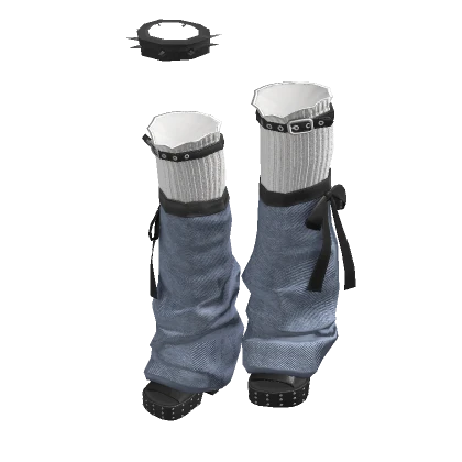 BB KPOP aespa Light Denim Platform Warmer Boots