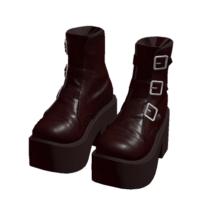 Red Platform Boots