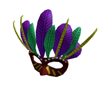 Red Mardi Gras Mask