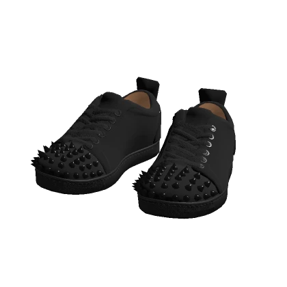 Red Bottoms Spikes Rough Black