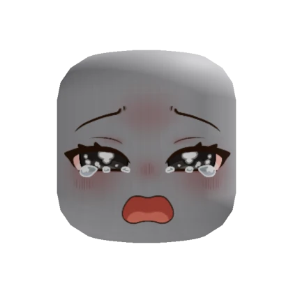 In Distress Crying Chibi Face (Recolorable)