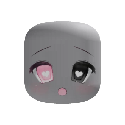 pink & black heart eyed chibi