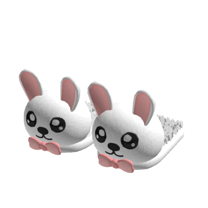 White Bunny Slippers