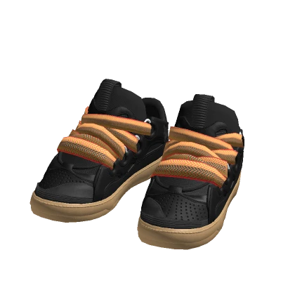 Black Lanvin Curb Orange Black