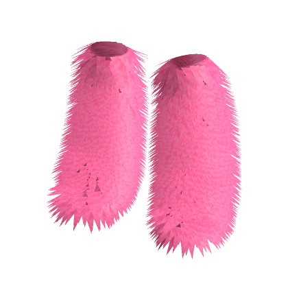 pink chunky fur boots