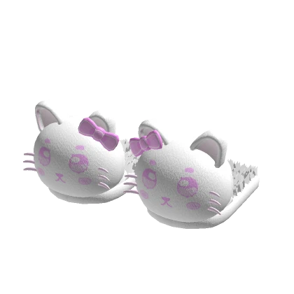 Pink Fluffy Kitty Cat Slippers
