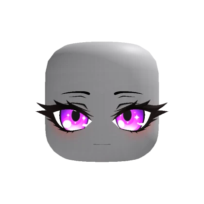 Animated Cute Chibi Face - Purple