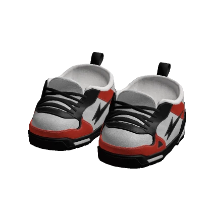 90s Low-top Sneakers Red Black