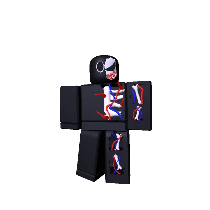 Recolorable Half Skeleton Body