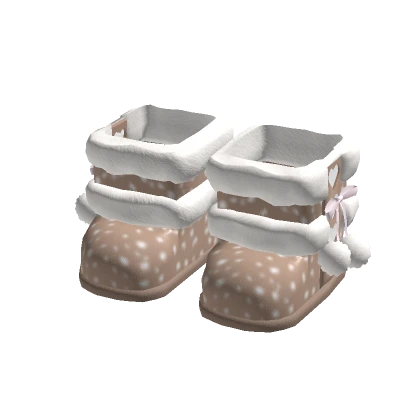 ♡ cute deer fawn fluffy winter boots