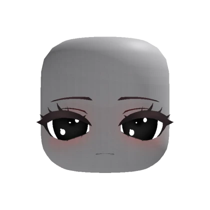 Animated Chibi Doll Sleepy Face - Black
