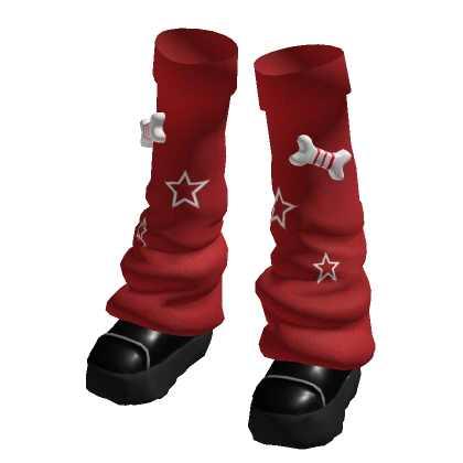 Shoes W/Leg Warmers Red
