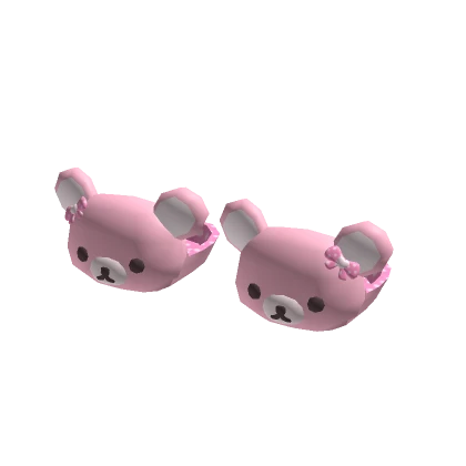 Kawaii Bear Cute Pink Slippers