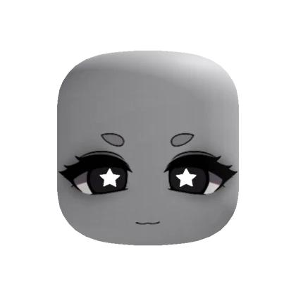 Cute Face w/ Black Eyes and Glowing Stars