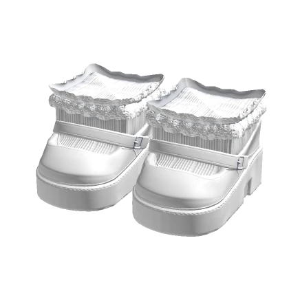 White Doll Platforms Low
