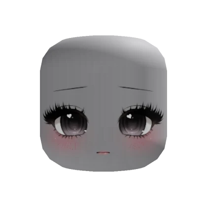 kawaii heart lashes chibi face (recolorable)