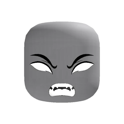 Animated White Chibi Beast Rage 3d Face