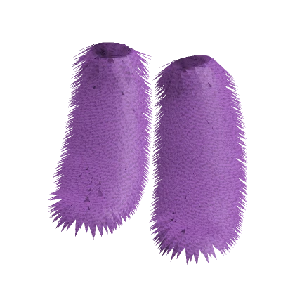 purple chunky fur boots