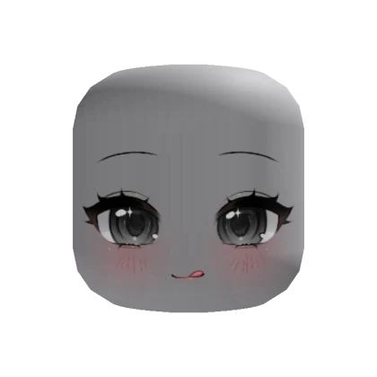 kawaii yum chibi face (recolorable)