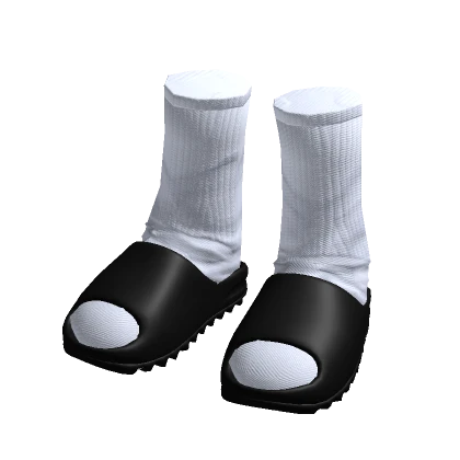 Black Slides w/ Socks