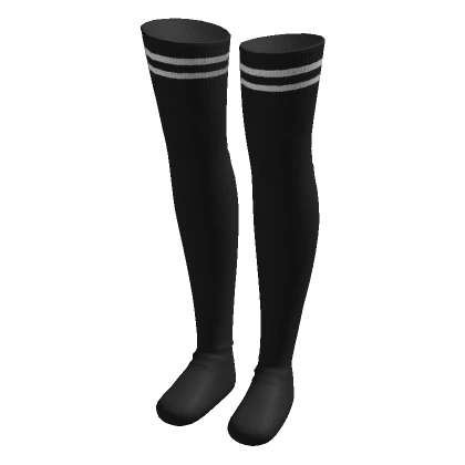 Black Thigh High Socks