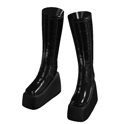 Black Latex Platforms