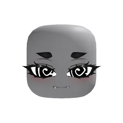Cute Grinning Demon Face - Spiral
