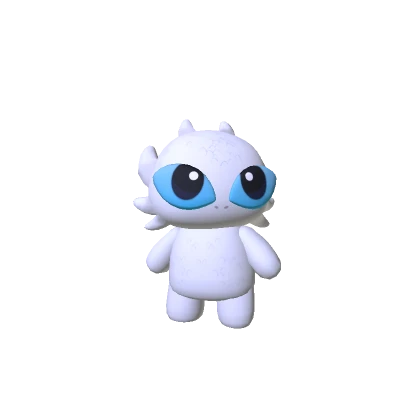 Mini Light Fury Dragon Plushie