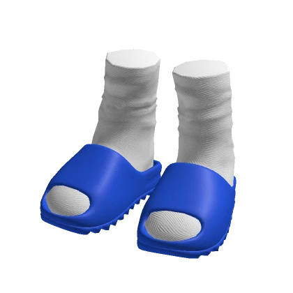 Blue Ye Slides W/Socks