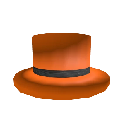 Black Banded Orange Top Hat 