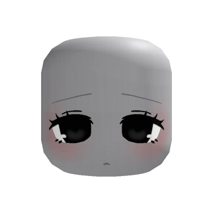 🍀Animated Sleepy Chibi Doll Face (Black)