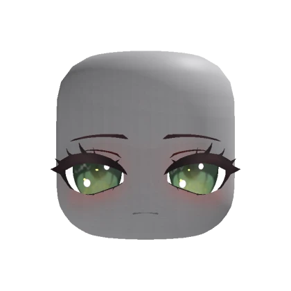 Animated Chibi Doll Sleepy Face - Green