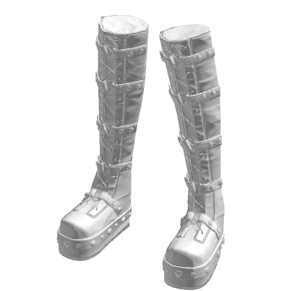 White Tall Platform Boots