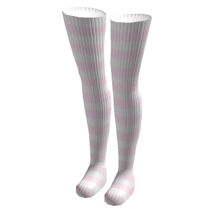 Thigh Socks Pink + White