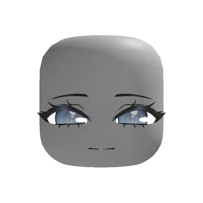 Cute Sleepy Chibi Face - Blue