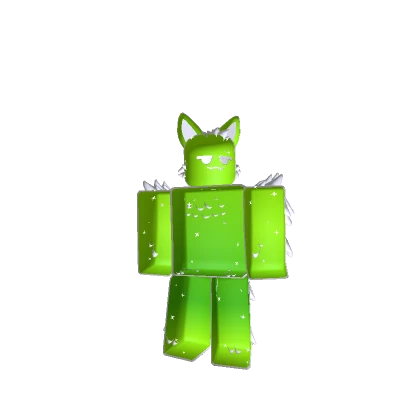 Fluffy Space Cat {Green}